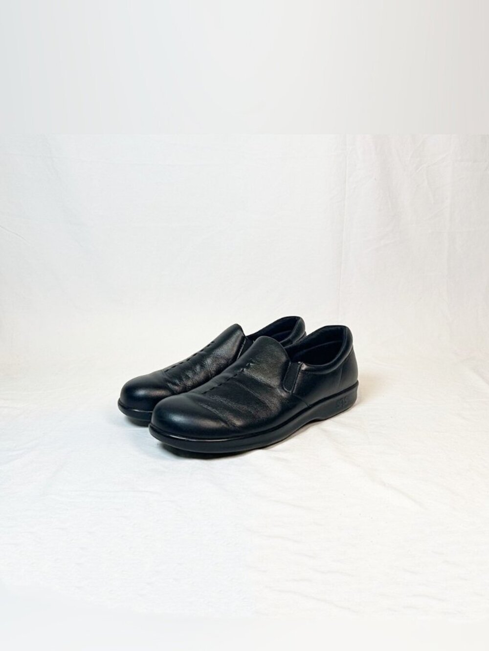 SAS Tripad Womens Viva Black Leather Slip On Comfort Walking Shoes~9.5~